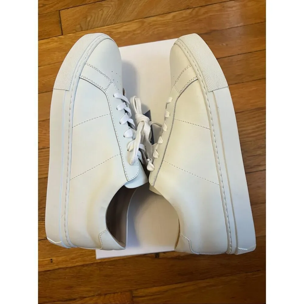 Greats “The Royale” Premium Low Top Leather Sneakers – White/White